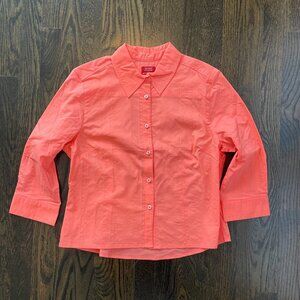 Vintage Valerie Stevens Petite Blouse - Bright Coral
